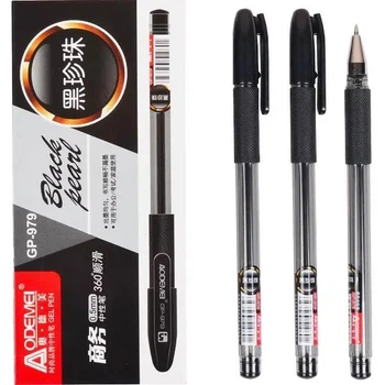 Ручка гелевая "AODEMEI" /GP-979L/Bk/ "Black pearl" 0,5мм, черная (12 штук)