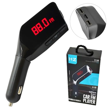 Автомобильный FM трансмиттер H1BT с двумя USB и Bluetooth для передачи музыки в авто