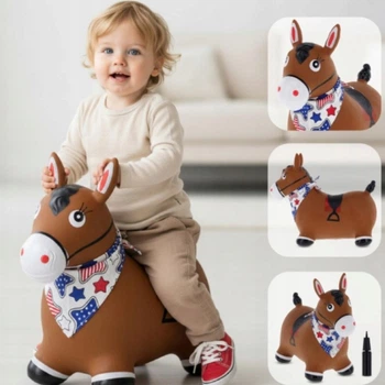 Резиновый батут для детей с банданой Коник Sun Baby