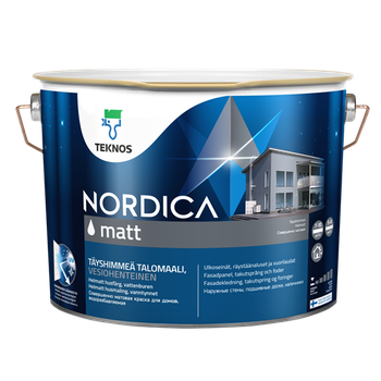 Фарба для деревяних фасадів глянцева біла NORDICA MATT 0.9л
