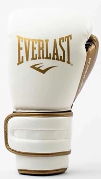 Боксерские перчатки Everlast POWERLOCK 2R TRAINING GLOVE белый, золотой 12 унций (P00003049)