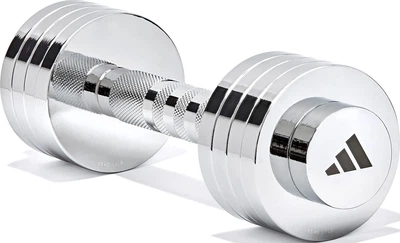 Гантель регулируемая Adidas Adjustable Chrome Dumbbell серебристый 1-5 кг