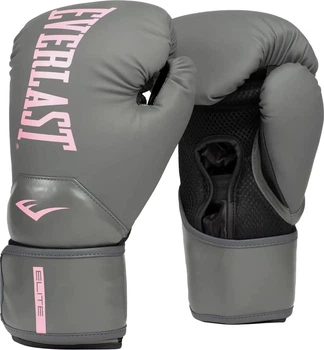 Боксерские перчатки Everlast ELITE 2 BOXING GLOVES серый, розовый 10 унций (P00003310)