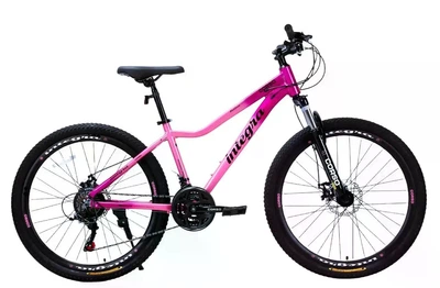 Велосипед спортивный алюминиевый 26 дюймов рама 15" Shimano 21 скорость женский розовый Corso «Integra» (NG-26641)