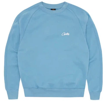 Світшот Corteiz HMP V2 Baby Blue унисекс с логотипом Gratz и патчем HMP из 100% хлопка XS Блакитний (2602213857)