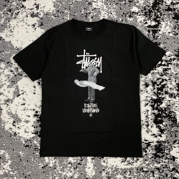 Футболка Stussy Levitate мужская черная с графическим принтом Positive Vibrations оригинал M Чорна (2586970203)