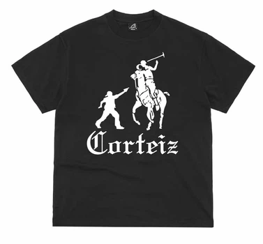 Футболка Черная футболка Corteiz Jack Boys с графическим принтом и логотипом унисекс стильная лимитированная хлопковая XS Чорна (2594525455)