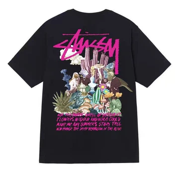 Футболка Stussy черная с принтом "Psychedelic" для уличного стиля и любителей искусства M Чорна (2586889612)
