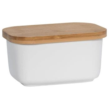 Масленка с крышкой Maxwell Williams WHITE BASICS KITCHEN, фарфоровая, 700 мл