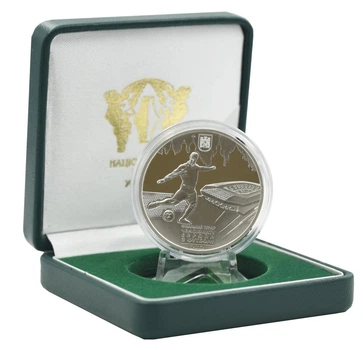 Монета Украина 10 гривен 2011 Серебро Proof Чемпионат Европы по футболу 2012 года в Украине и Польше - г. Львов