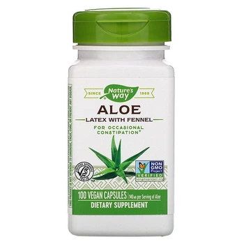 Латекс алое з фенхелем Nature's Way (Aloe latex with fennel) 140 мг 100 капсул NWY10150