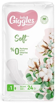 Гигиенические прокладки Giggles Lady Ultra Normal 1 Soft 24 шт из крыльев. 4 крап