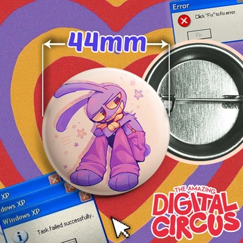 Значок Джакс из веб-сериала Удивительный цифровой цирк / The Amazing Digital Circus. №25. 44мм