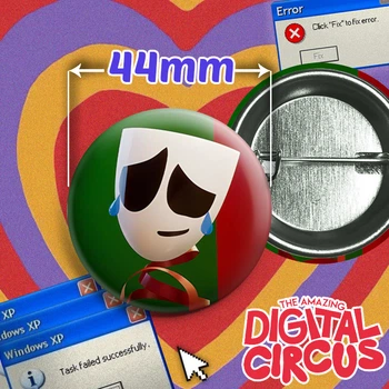 Значок Гэнгл из веб-сериала Удивительный цифровой цирк / The Amazing Digital Circus. №59. 44мм