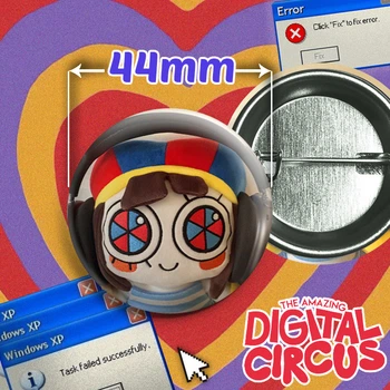 Значок Помні з вебсеріалу Дивовижний Цифровий Цирк / The Amazing Digital Circus. №17. 44мм