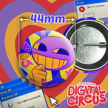 Значок Джакс из веб-сериала Удивительный цифровой цирк / The Amazing Digital Circus. №26. 44мм