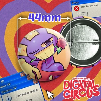 Значок Джакс из веб-сериала Удивительный цифровой цирк / The Amazing Digital Circus. №27. 44мм
