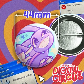 Значок Джакс из веб-сериала Удивительный цифровой цирк / The Amazing Digital Circus. №28. 44мм