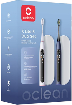 Набір електричних зубних щіток Oclean X Lite S Duo Set Blue + Grey