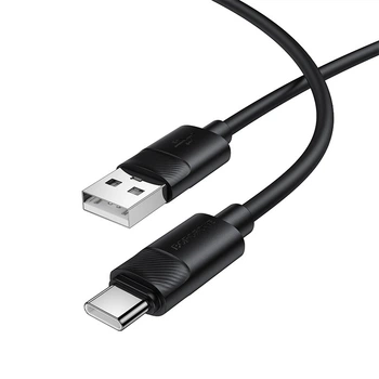 Кабель BOROFONE BX123 Leya silicone charging data cable Type-C Black