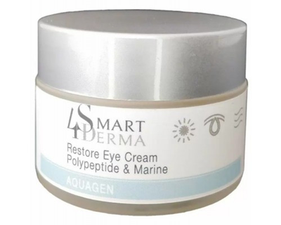 Зволожуючий дренажний крем від темних кіл та набряків Smart4Derma Aquagen Restore Eye Cream Polypeptid 30мл