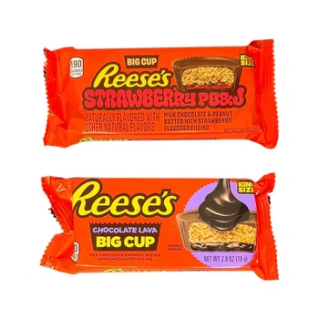 Шоколад Reese's Peanut Butter Big Cup Chocolate Lava PB&J Strawberry King Size 79 грам (набір 2 штуки)
