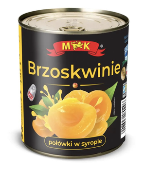 Персики консервированные M&K в сиропе половинками 820 г