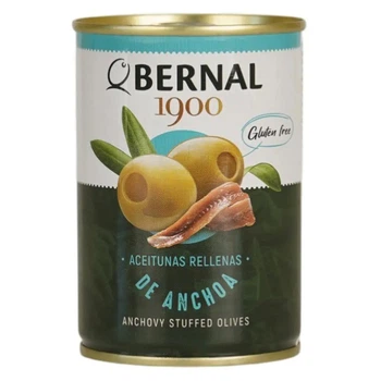 Оливки Bernal фаршированные анчоусами 292 г
