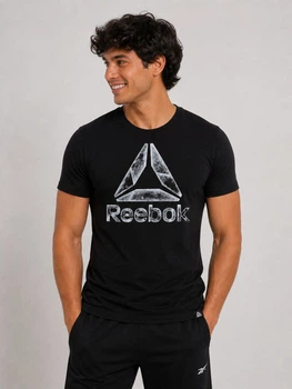 Футболка 010625 ВС чорний з білим DY7831 Reebok M(р)