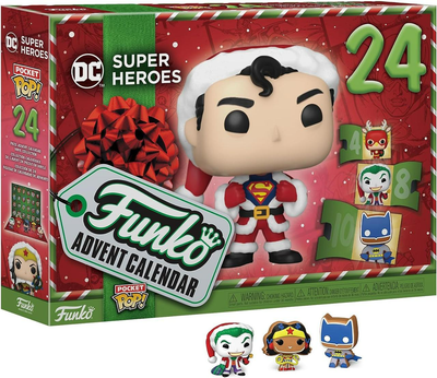 Игровой набор Funko Pop! Advent Calendar DC Super Heroes Рождественский Адвент календарь Марвел Супер герои комиксов Funko 73077