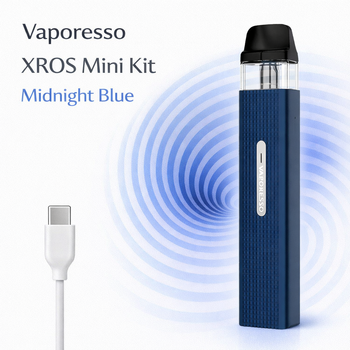 Под система вейп Vaporesso XROS Mini Kit Midnight Blue Pod-система 1.2 Ом электронная сигарета вапорессо икс рос 4 мини1000 мАч синяя