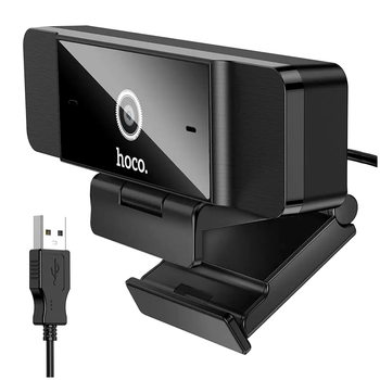 Веб-камера 1080p для компьютера с встроенным микрофоном USB HOCO D100 черный