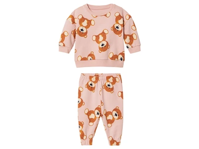 Костюм (світшот і штани) для дівчинки Lupilu LIDL 476325 062-68 см (2-6 міс.) рожевий