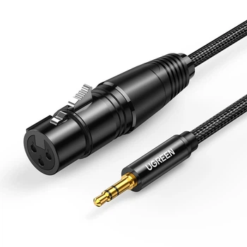 Аудиокабель для микрофона 3.5mm mini-jack на XLR UGREEN Microphone (2m). Black
