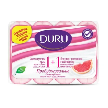 Мило Duru 1+1 4*80гр Екстракт рожевого грейпфрута