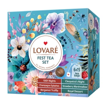 Набір чаїв пакетований LOVARE Fest tea set асорті 90 шт. (79907)