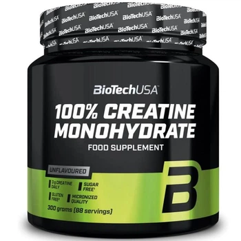 Креатин BioTechUSA 100% Creatine Monohydrate Micronized Unflavored, 300 г, без смаку (креатин моногідрат мікронізований) Угорщина