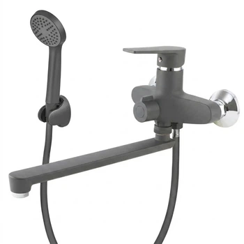 Смеситель для ванны Plamix Oscar-006 Euro SET Graphite из термопластика (цвет графит) (PM6098)