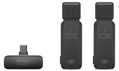 Mikrofony bezprzewodowe Behringer SMART MIC 2  Do smartfona na USB-C (4033653071963)