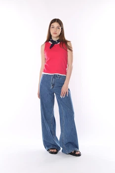Джинсы wide leg женские XS цвет синий YUKI ЦБ-00290506