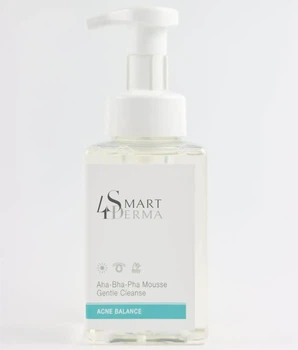 Пінка для жирної, комбінованої та шкіри з Акне Aha-Bha-Pha Mousse Gentle Cleanse Smart4Derma 480 мл