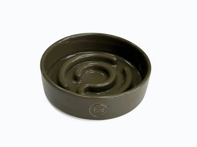 Керамическая миска для медленного кормления собак Ceramic Slow Feeder Olive M (21x5cm/ 0,8 л) (3104466)