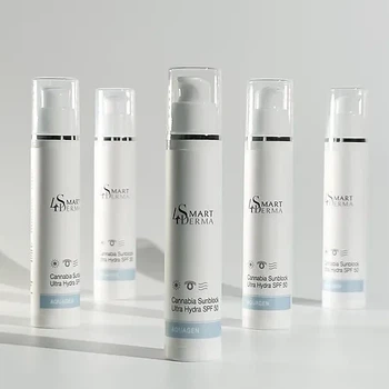 Крем захисний ультразволожувальний з олією канабісу Cannabia Sunblock Ultra Hydra SPF50 Smart4Derma 50 мл