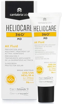 Крем-флюїд АК з тональним захистом від сонця Heliocare 360 MD AK Fluid SPF 100+ Cantabria Labs 50 мл