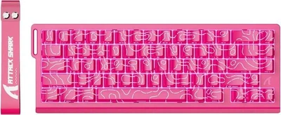 Ігрова Клавіатура ATTACK SHARK X68 HE Pink Магнітні світчі. Дротова 8000Hz/s. RGB Підсвічування