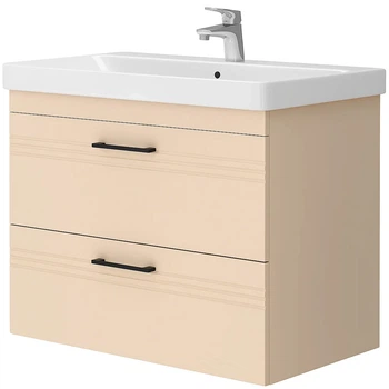 Тумба с умывальником DEVIT Urbanis 80x65x46см подвесная бежевая 454080BE