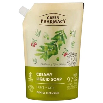 Жидкое мыло "Green Pharmacy", оливка и годжи, дой-пак 460мл - 676769