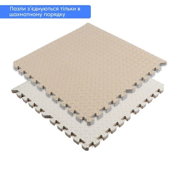 Напольное двустороннее покрытие Sticker Wall CREAM and BEIGE 60*60cm*2cm (D) SW-00001846