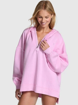 Худі оверсайз жіноче Victoria's Secret 27202457 XS Рожеве (912831432611)