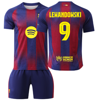 Футбольна форма дитяча Lewandowski (Левандовскі) 9 Barcelona (Барселона) сезон 24/25 розмір 28 зріст 150–155 см червоно-синя